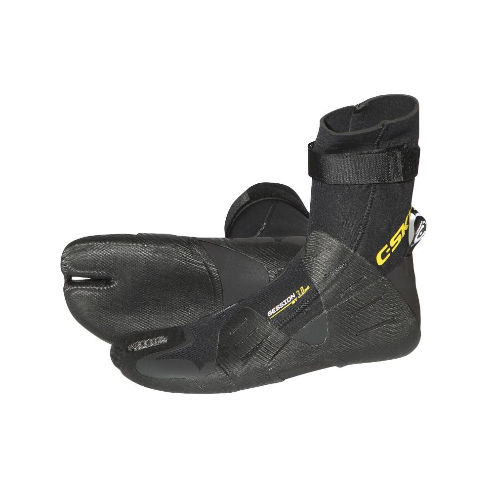 Wetsuit & Water Apparel Accessories - C-Skins - C-Skins Session Adult 3mm Split Toe Boot Black / Yellow - Melbourne Surfboard Shop - Shipping Australia Wide | Victoria, New South Wales, Queensland, Tasmania, Western Australia, South Australia, Northern Territory.