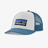 Patagonia P-6 Logo LoPro Trucker Hat Apparel Patagonia White W/Wavy Blue 