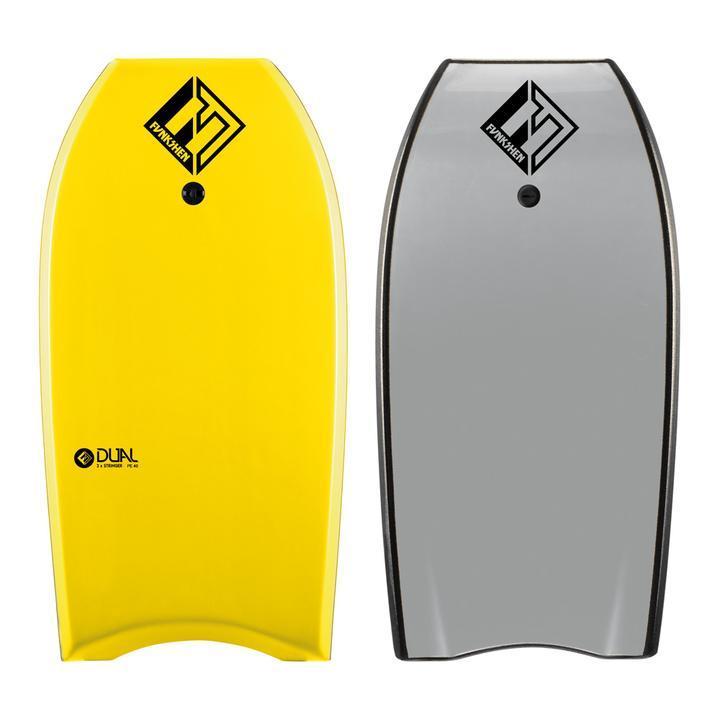 Funkshen Dual PE Cres Bodyboards & Accessories Funkshen Yellow Deck / Silver Bottom 43" 