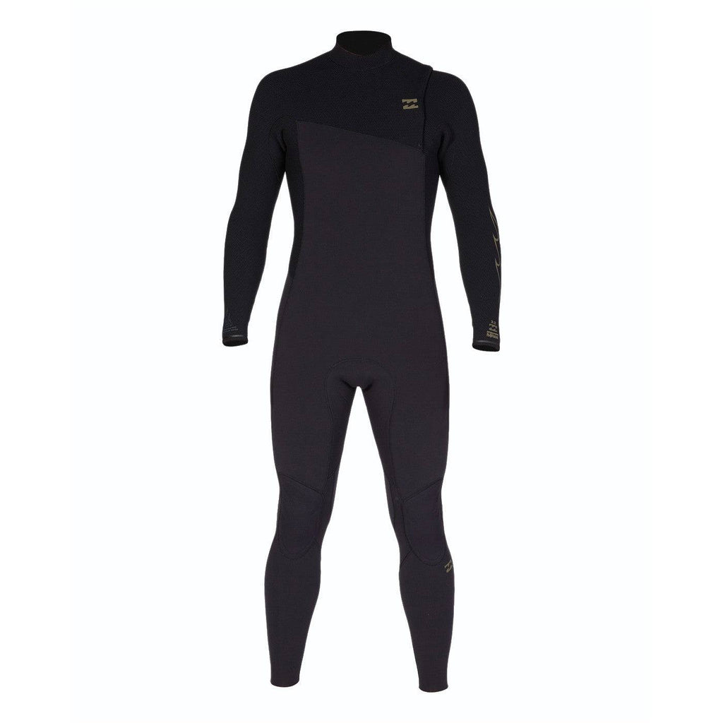 Billabong Revolution Natural Zip Free 3/2 Full Suit Black Mens Wetsuits Billabong 