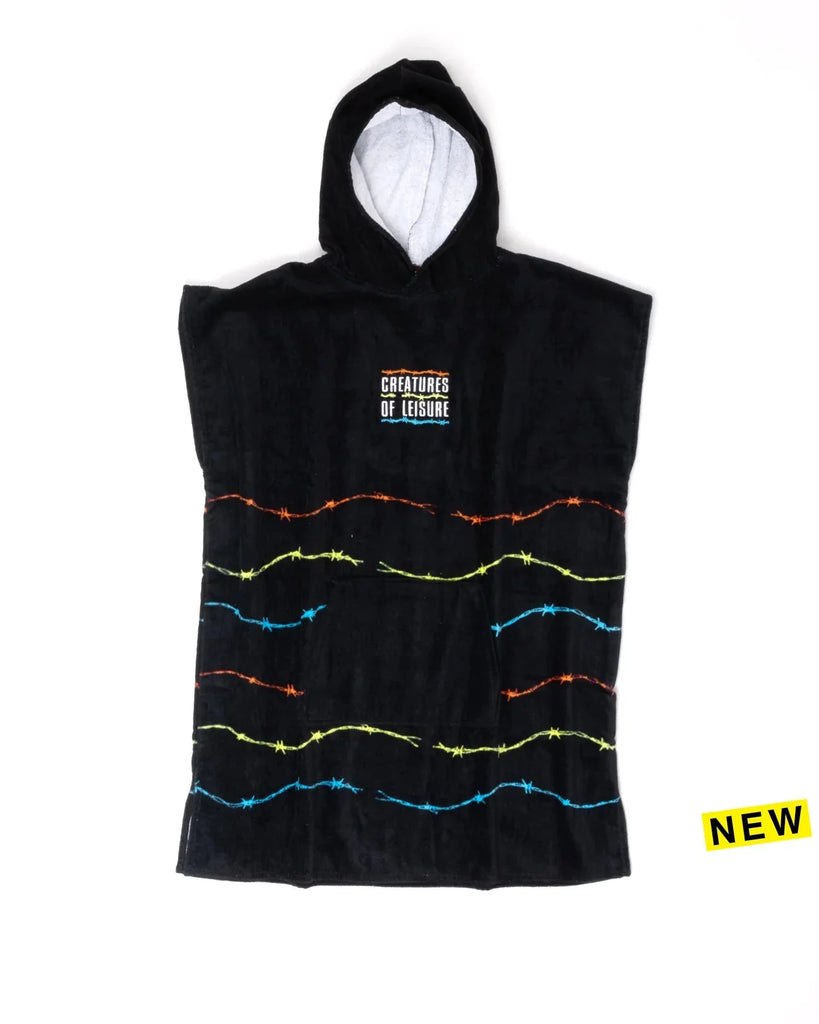 Creatures of Leisure Grom Poncho Towel: Barbed Wire Apparel Creatures of Leisure 