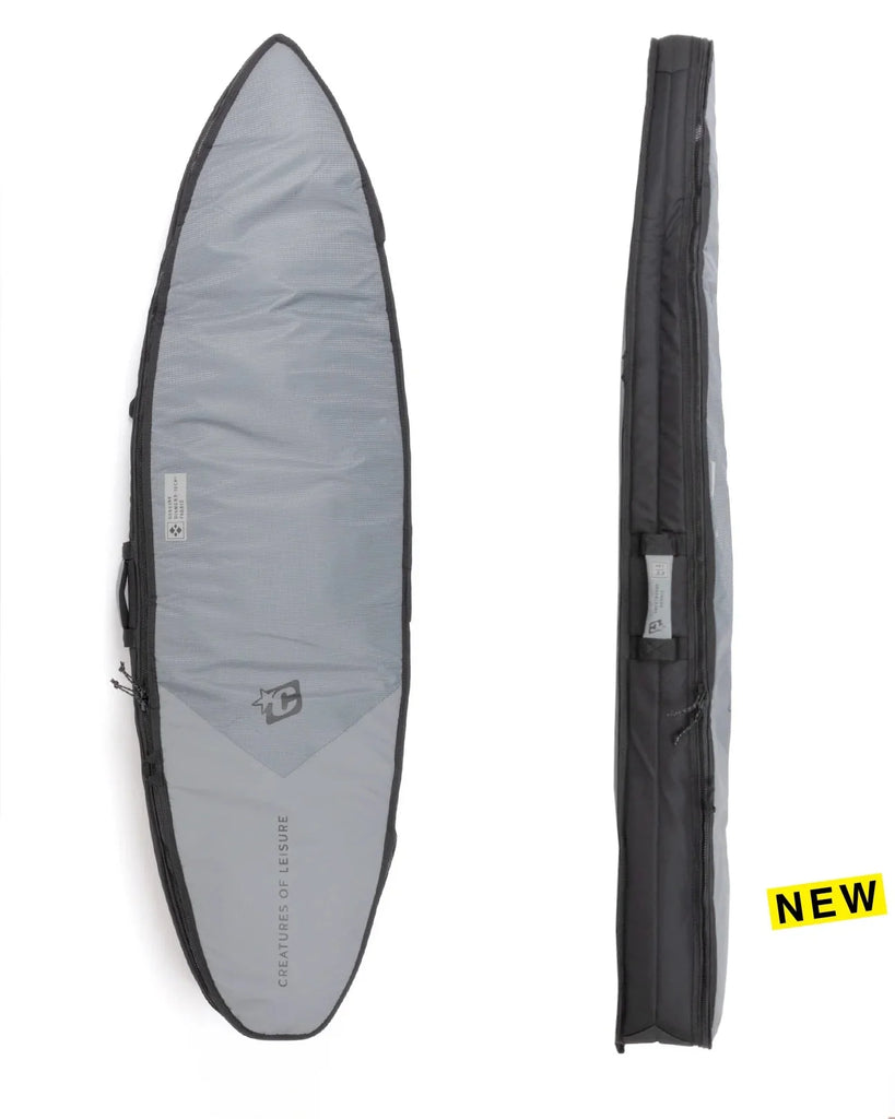 Creatures Of Leisure Shortboard Double DT2.0 Boardcover Titanium Black Boardbags Creatures of Leisure 