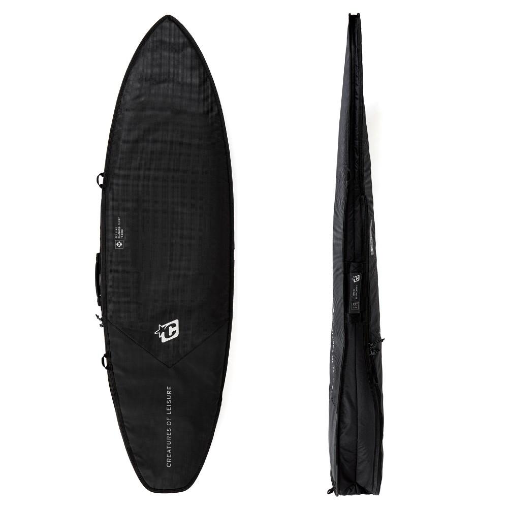 Boardbags - Creatures of Leisure - Creatures Of Leisure Shortboard Travel DT2.0 Boardcover Black Silver - Melbourne Surfboard Shop - Shipping Australia Wide | Victoria, New South Wales, Queensland, Tasmania, Western Australia, South Australia, Northern Territory.