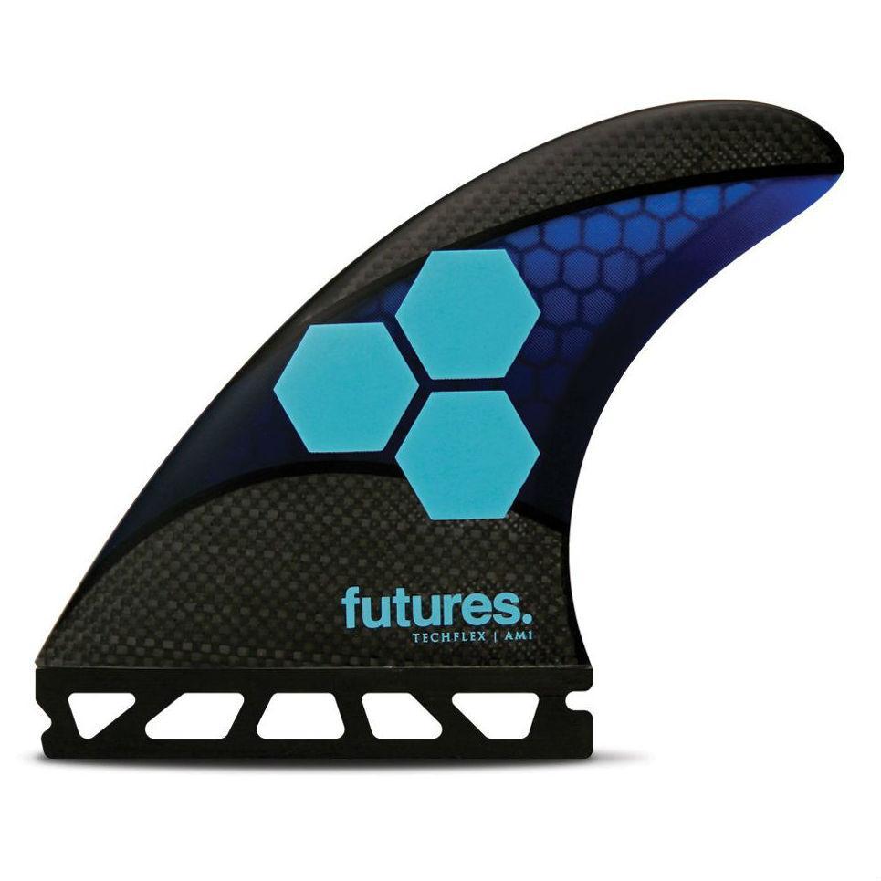 Futures AM1 Techflex Thruster Set Blue/Cyan Surfboard Fins Futures 