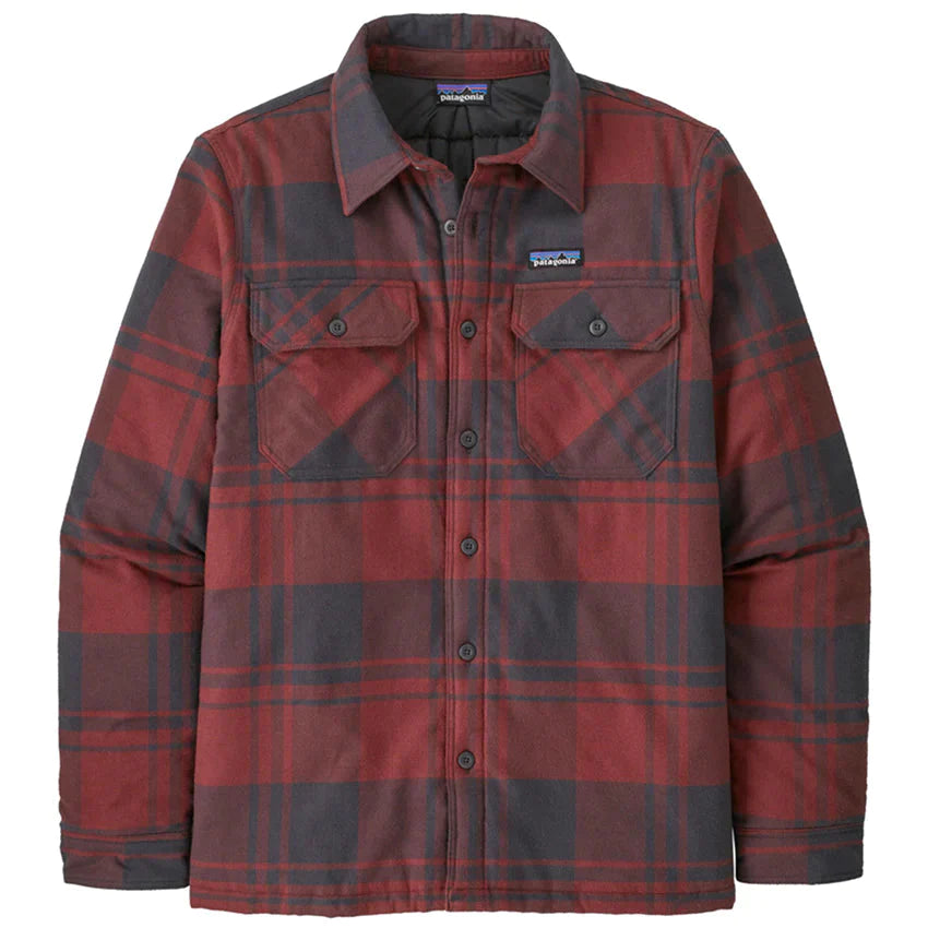 Patagonia Men's Insulated Organic Cotton MW Fjord Flannel Shirt Live Oak: Sequoia Red Apparel Patagonia S 