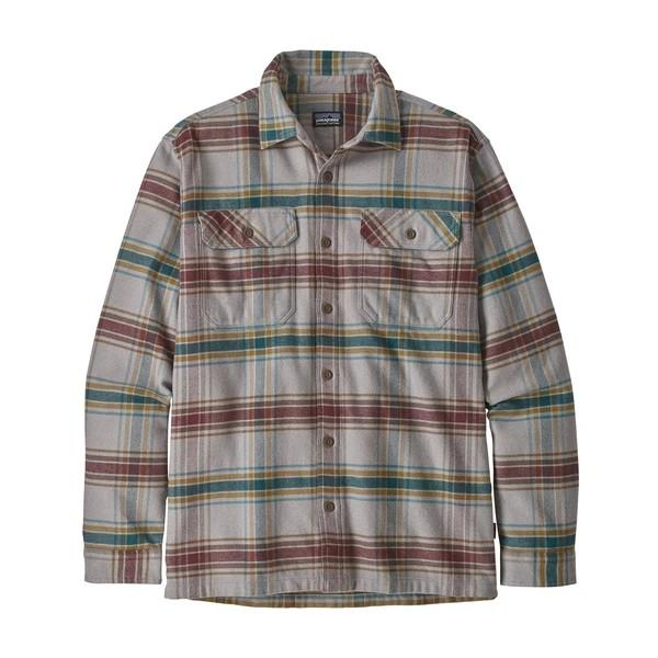 Patagonia Men's Long Sleeve Fjord Flannel Shirt Defender: Feather Grey Apparel Patagonia S 