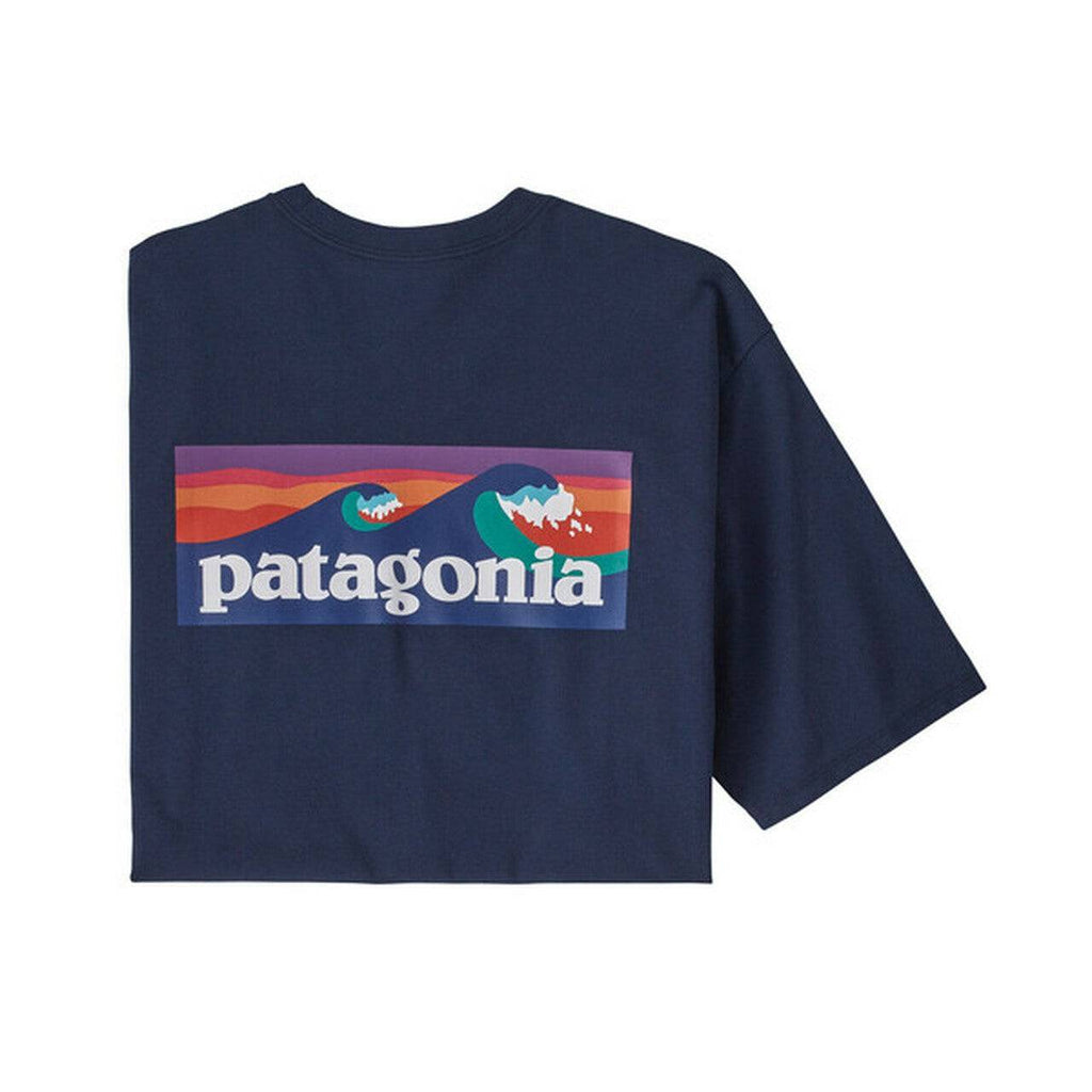 Patagonia M's Boardshort Logo Pocket Responsibili-Tee Apparel Patagonia Stone Blue M 