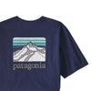 Patagonia M's Line Logo Ridge Pocket Responsibili-Tee Apparel Patagonia Dolomite Blue S 
