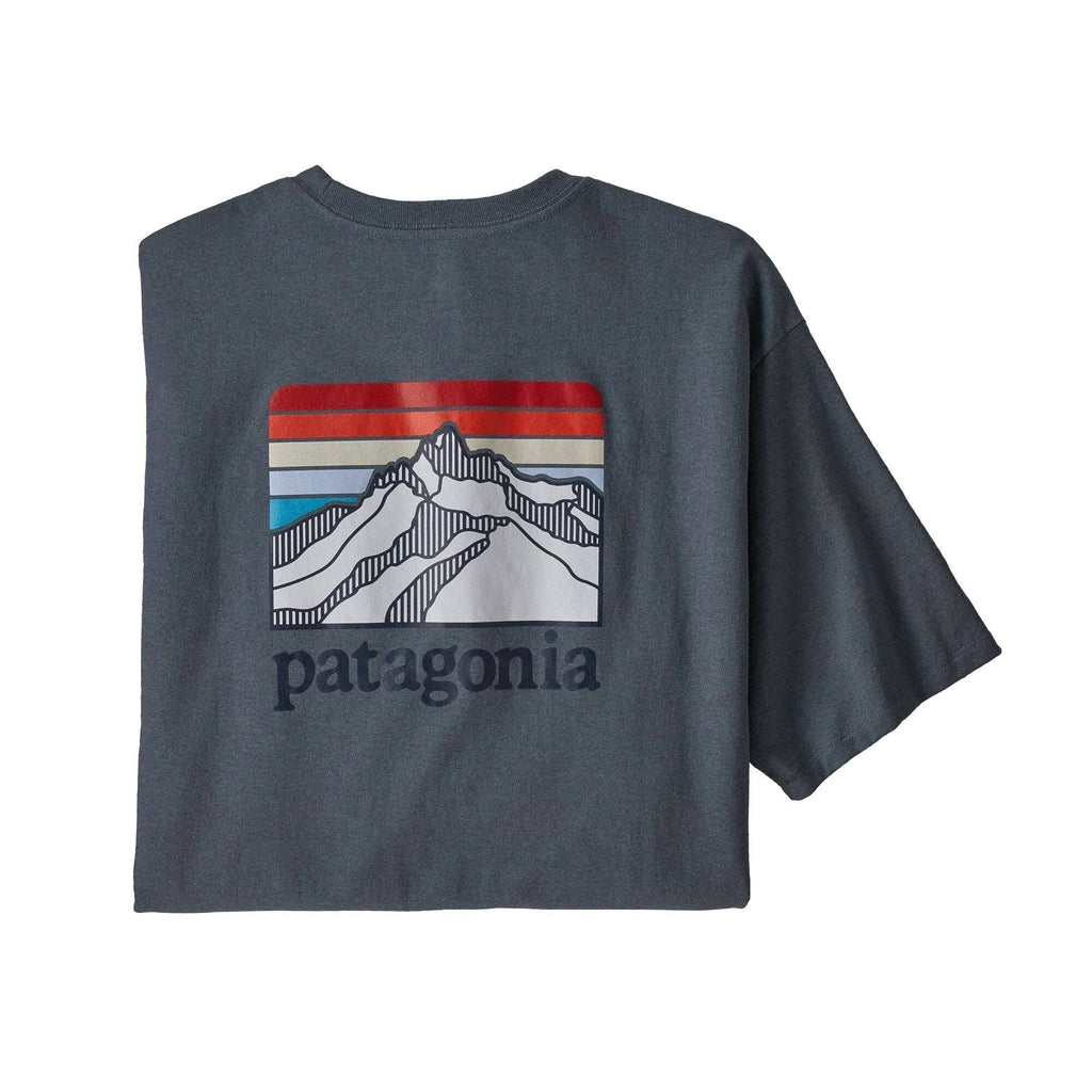 Patagonia M's Line Logo Ridge Pocket Responsibili-Tee Apparel Patagonia Plume Grey S 