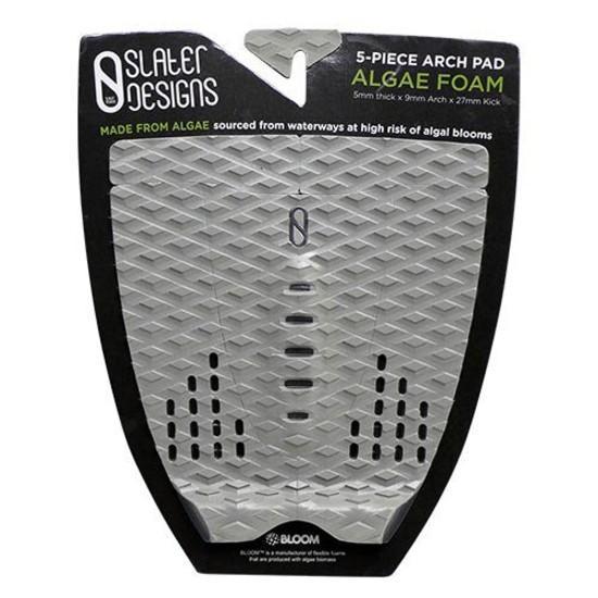 Slater Designs 5 Piece Arch Traction Pad Surfboard Tailpads Slater Designs Grey/Black 